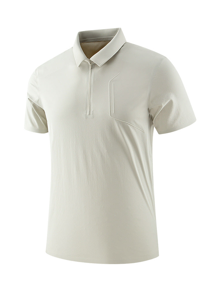 Ultrasonic Seamless Ice Silk Polo Shirt