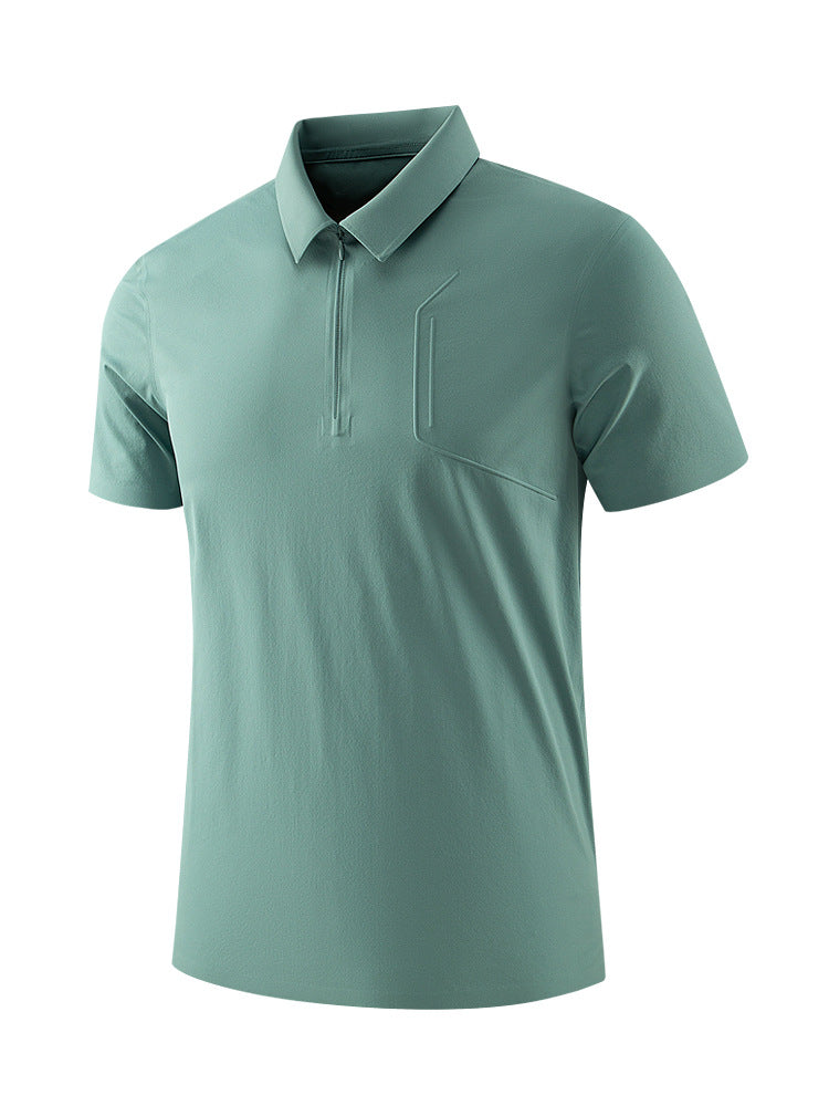 Ultrasonic Seamless Ice Silk Polo Shirt