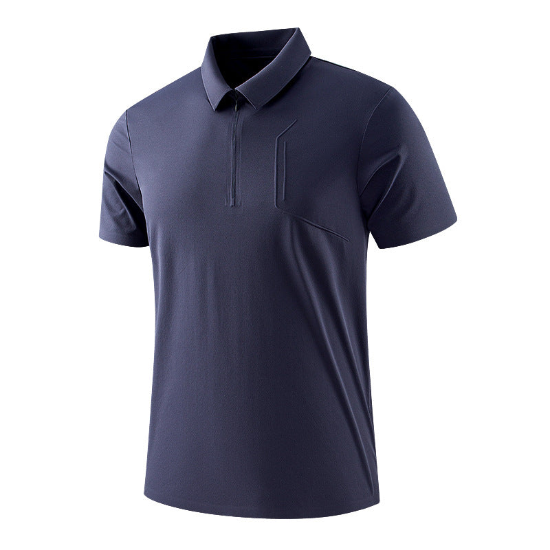 Ultrasonic Seamless Ice Silk Polo Shirt