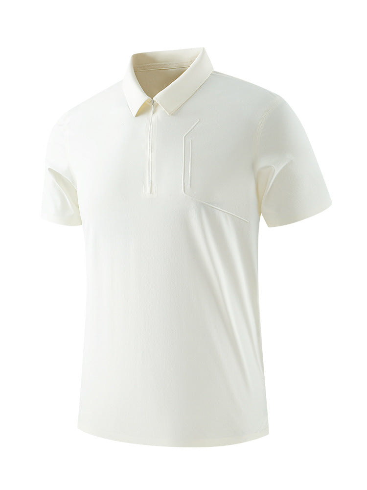 Ultrasonic Seamless Ice Silk Polo Shirt