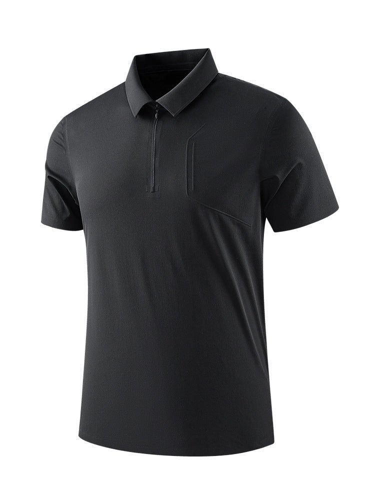 Ultrasonic Seamless Ice Silk Polo Shirt