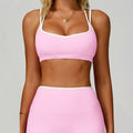 Womens Yoga Outfit Set with Quick-Dry Fitness Leggings
