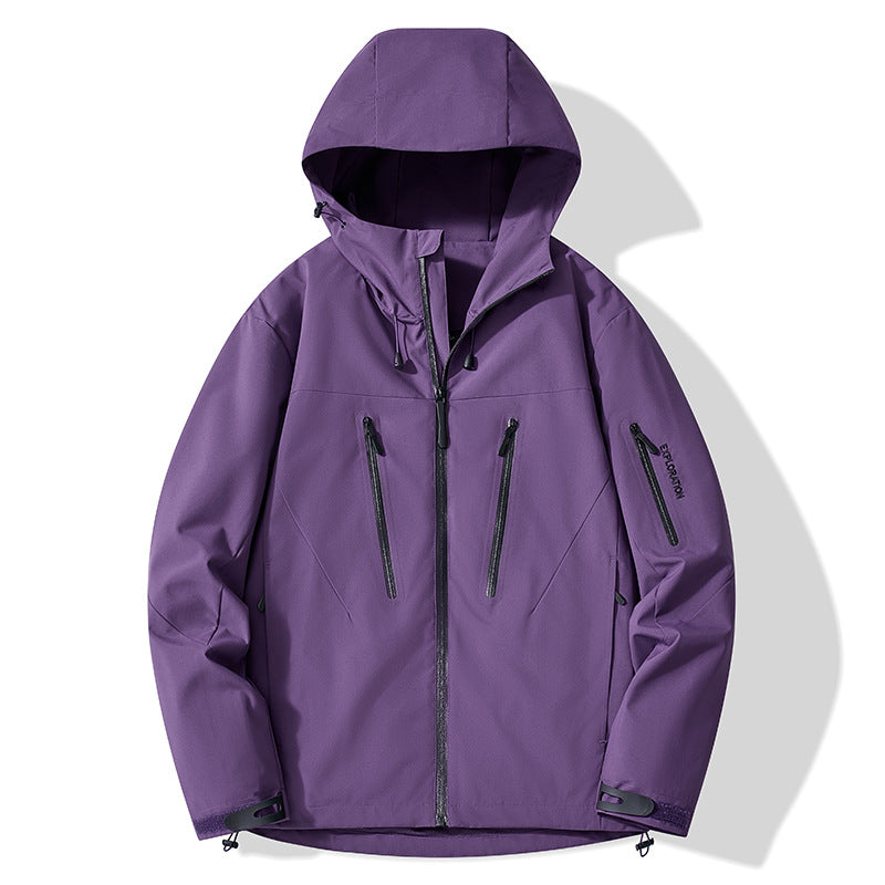 Color-Blocked Hard-Shell Outdoor Jackets