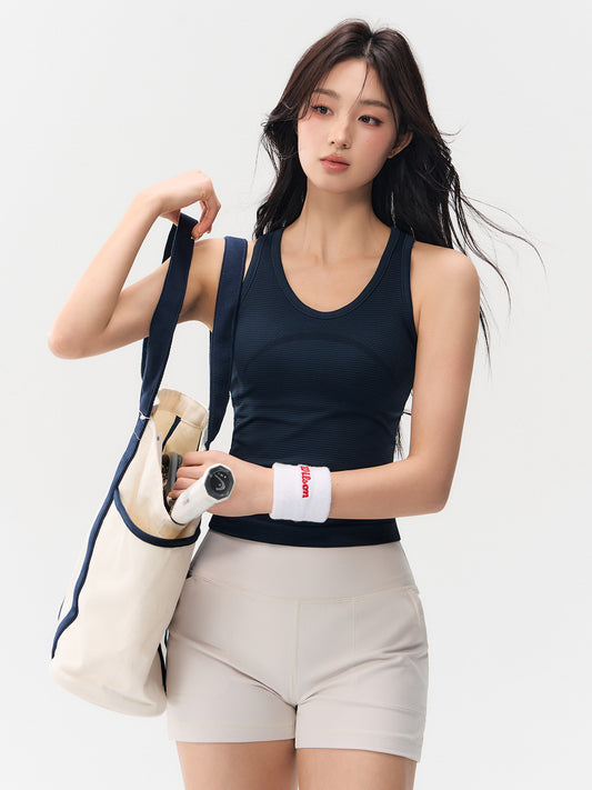 Womens Quick-Dry Sports Vest with Chest Support