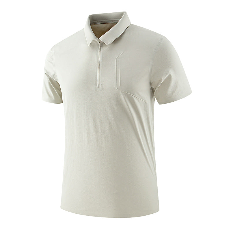 Ultrasonic Seamless Ice Silk Polo Shirt
