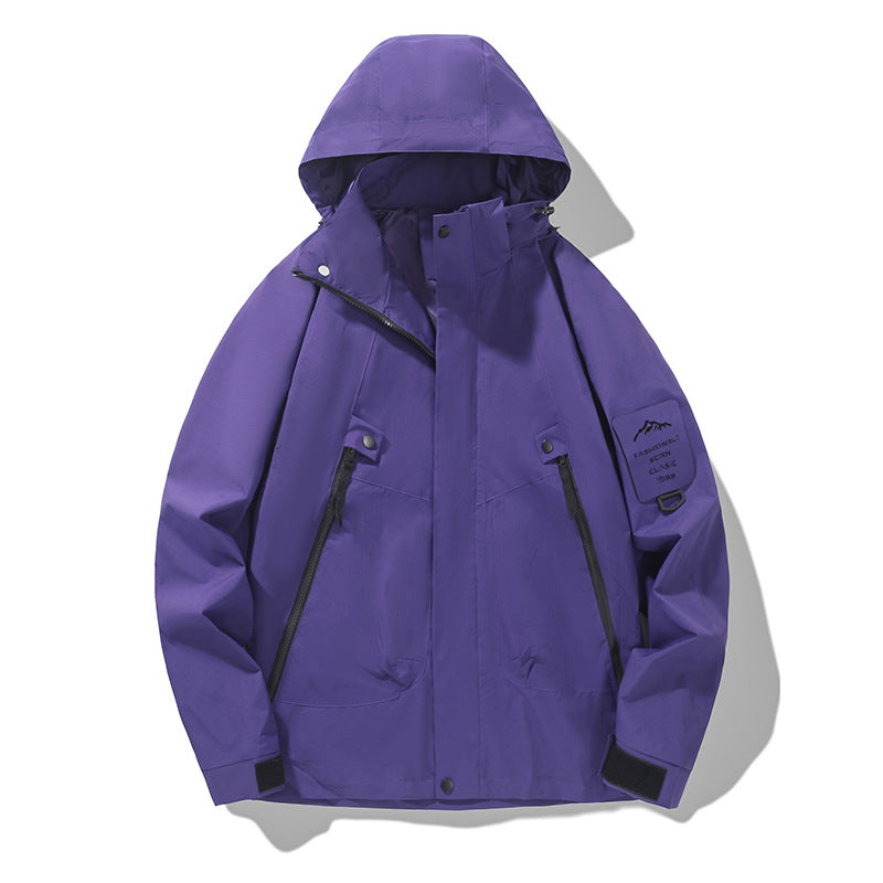 Color-Blocked Hard-Shell Outdoor Jackets