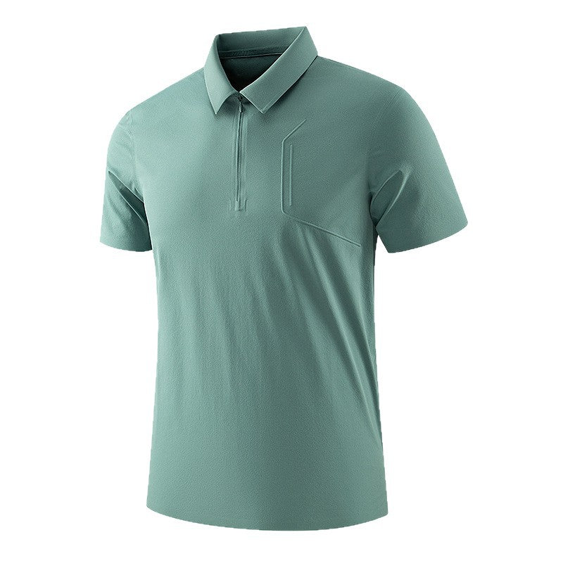 Ultrasonic Seamless Ice Silk Polo Shirt