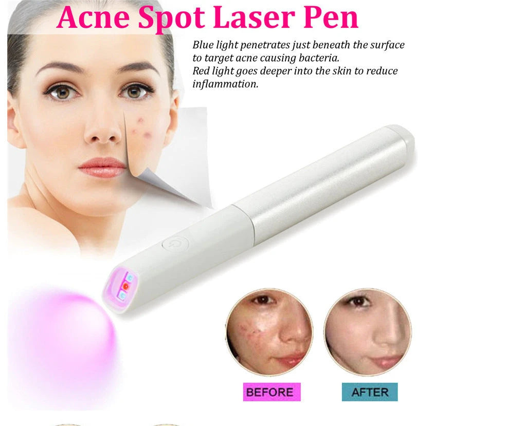 Red & Blue LED Skin Care Pen