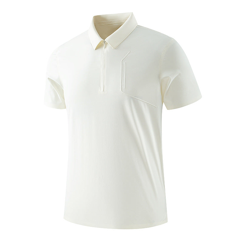 Ultrasonic Seamless Ice Silk Polo Shirt