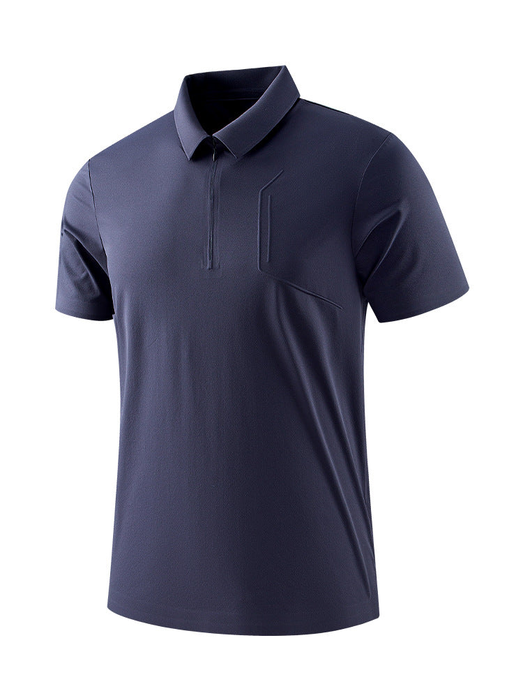 Ultrasonic Seamless Ice Silk Polo Shirt