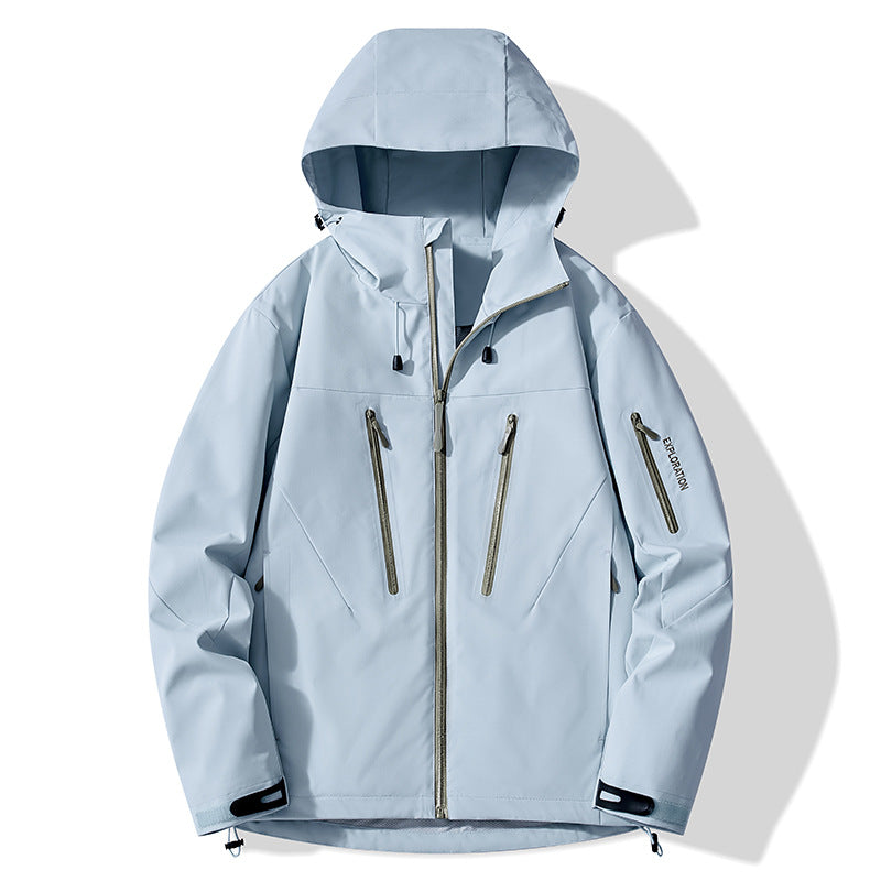 Color-Blocked Hard-Shell Outdoor Jackets