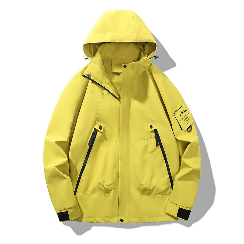 Color-Blocked Hard-Shell Outdoor Jackets