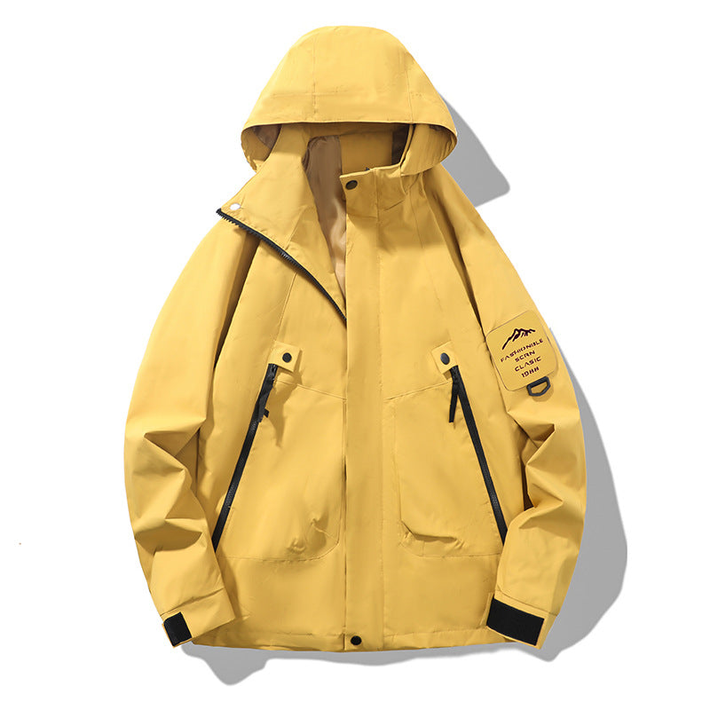 Color-Blocked Hard-Shell Outdoor Jackets