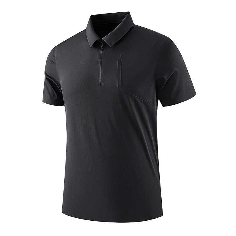 Ultrasonic Seamless Ice Silk Polo Shirt