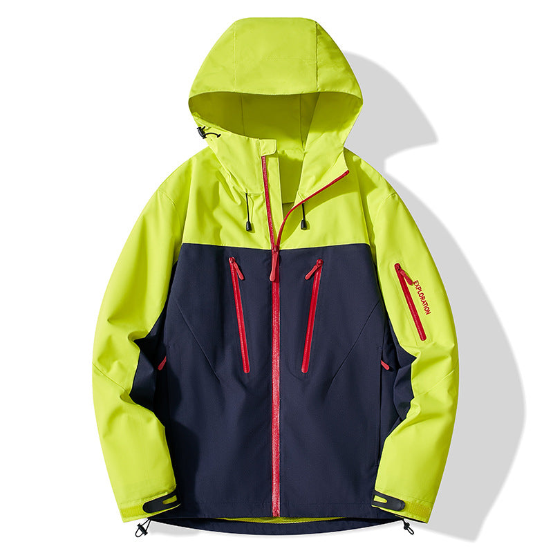 Color-Blocked Hard-Shell Outdoor Jackets