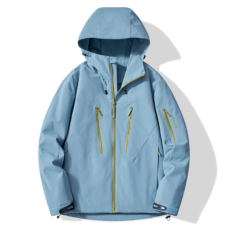 Color-Blocked Hard-Shell Outdoor Jackets